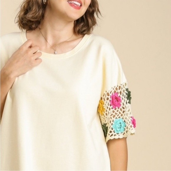 2x-Umgee Mini Dress crochet sleeves - Picture 6 of 7